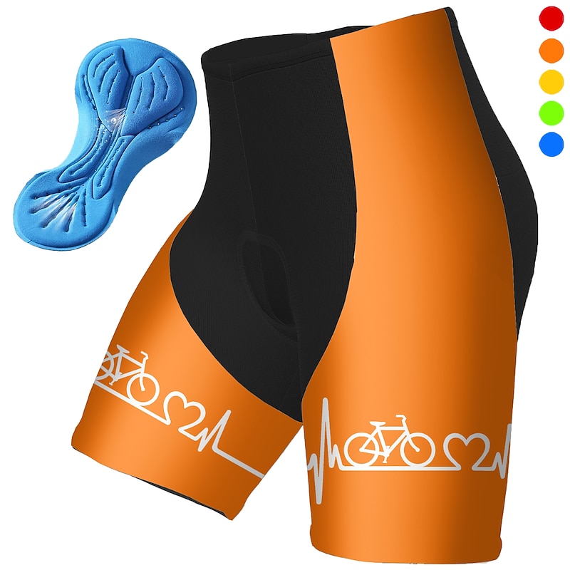 Men's Graphic Funny Cycling Shorts Bike Padded Shorts / Chamois Bottoms Mountain Bike MTB Road Bike Cycling Sports 3D Pad Quick Dry Reflective Strips Moisture Wicking Black Yellow Spandex Clothing - Main Image