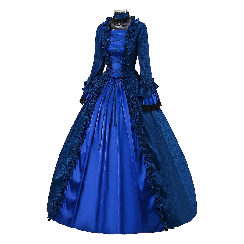 Rococo Victorian 18th Century Dress Party Costume Masquerade Maria Antonietta Plus Size Lace Bow Ball Gown Fancy Dress Women's Girls' Royal Halloween Masquerade Carnival Performance Event / Party2