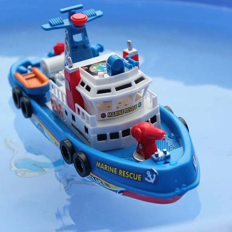 Fast Speed Music Light Electric Marine Rescue Fire Fighting Boat Toy for Kids for Christmas Gifts4