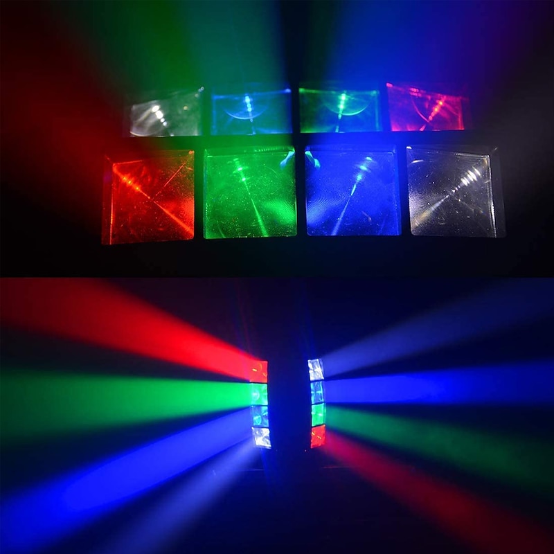 7 Stars Moving Head DJ Light –Party Lights Indoor 8 Beams Spider LED RGBW 4-in-1 Spotlight DMX/Sound/Auto Modes, Perfect for Weddings, Karaoke, & Disco Light Shows3