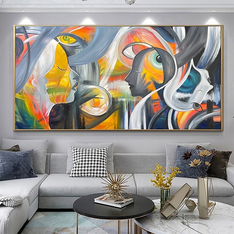 Handmade Oil Painting Canvas Wall Art Decoration  Modern Light Luxury Creative Abstract  Figures for Hotel Club Home Decor Rolled Frameless Unstretched Painting3