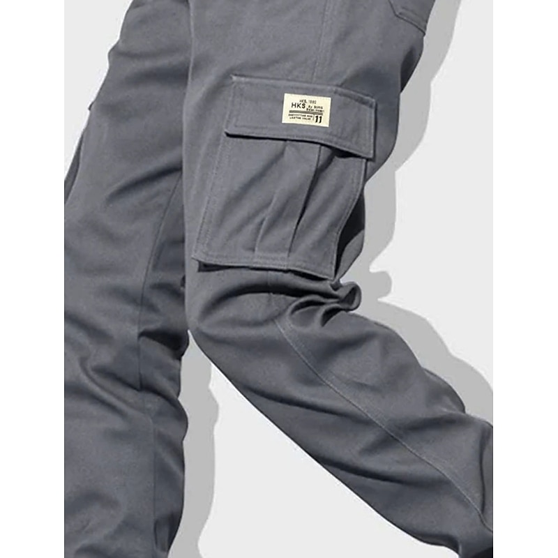 Men's Cargo Pants Cargo Trousers Flap Pocket Plain Comfort Breathable Outdoor Daily Going out Fashion Casual Black Army Green2