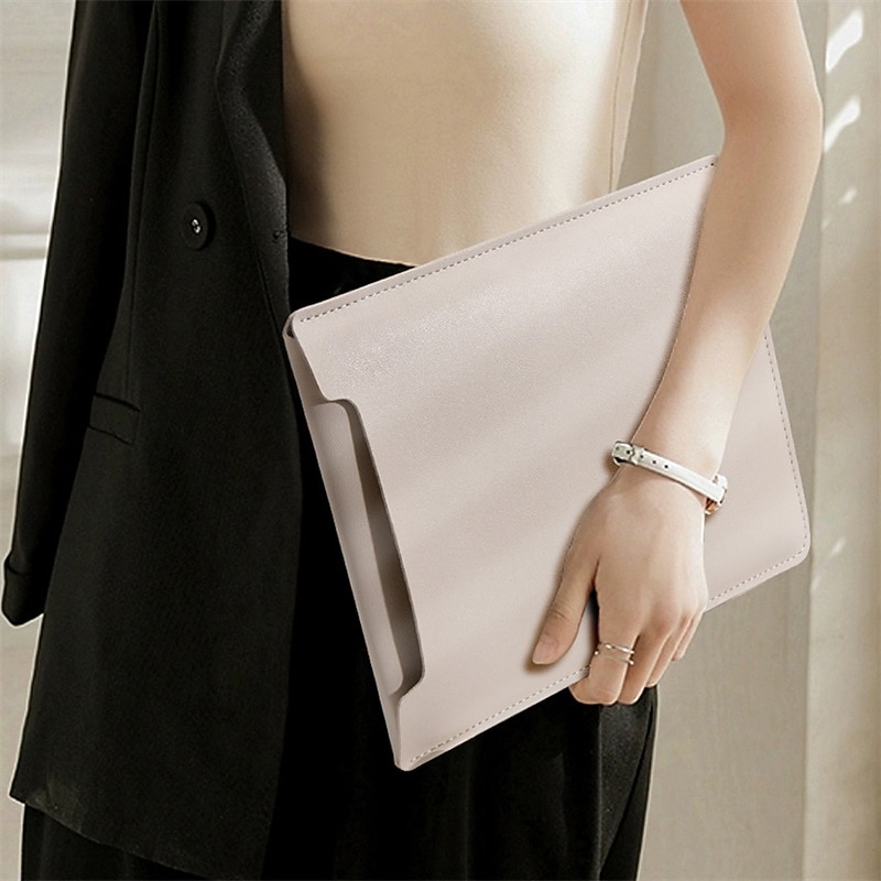 Laptop Sleeves Laptop Case 12" 13.3" 15.6" inch For Macbook Air Pro HP Dell  Lenovo Asus  Chromebook Notebook Carrying Case Cover Waterpoof PU Leather Case With Small Bag For Business Office Travel4