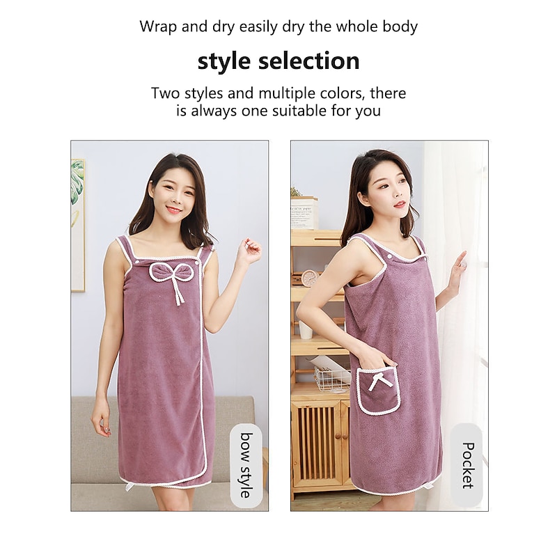 Plus Size 80-180 Catties  Wearable Bath Towel Sling Bathrobe Bath Skirt Thickened  Pure Cotton Absorbent2