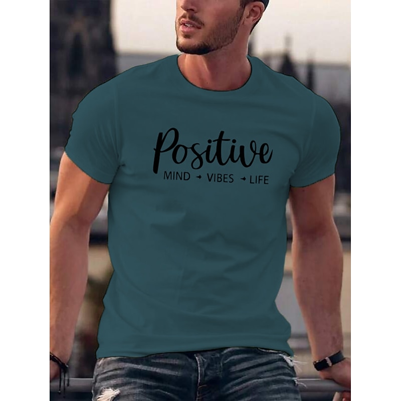 Men's Graphic Letter T Shirt Casual Style Classic Style Tee Top Short Sleeve T shirt Graphic Print Crew Neck Shirt Outdoor Daily Sports 1 2 3 Spring & Summer Clothing Apparel S M L XL 2XL 3XL 7