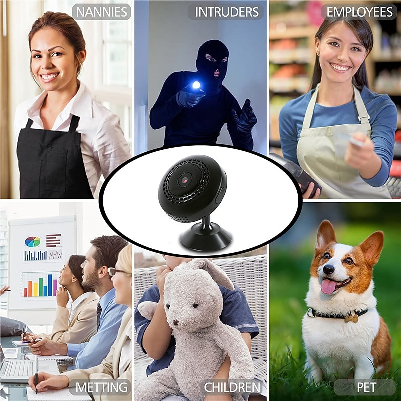 Mini Camera WiFi Wireless IP Cameras for Home Security Surveillance with Video 1080P Small Portable Nanny Cam with Phone App Motion Detection Night Vision for Indoor Outdoor Small Camera2