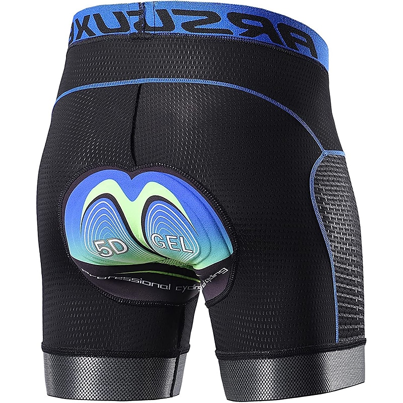 Men's Cycling Underwear Shorts Cycling Padded Shorts Bike Padded Shorts / Chamois Bottoms Mountain Bike MTB Road Bike Cycling Sports Quick Dry Lightweight Sweat wicking 5D Black Red Spandex Clothing2