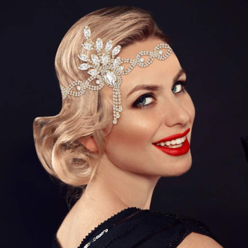 The Great Gatsby Charleston Retro Vintage Roaring 20s 1920s Flapper Headband Women's Costume Vintage Cosplay Christmas Halloween Party Evening Headband Carnival