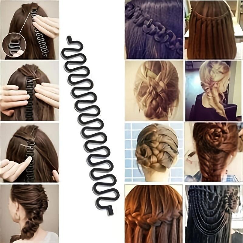 3PCS DIY Braiding Tool Fishbone Braid Hair Styling Tool Magic Hair Twist Styling Bun Maker Hair Accessories For Long Hair2