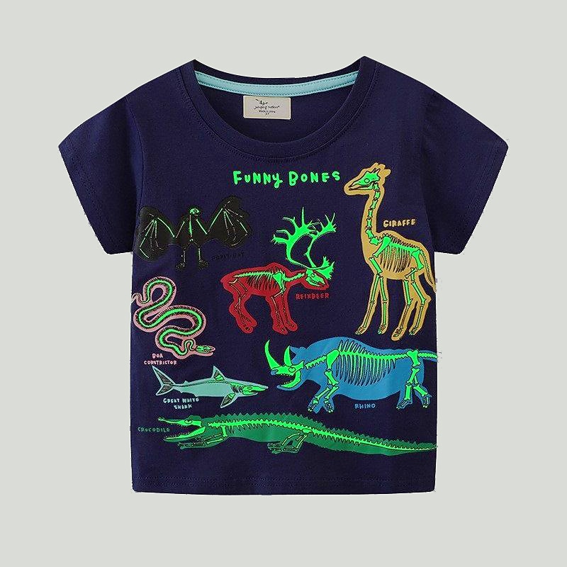 Toddler Boys T shirt Tee Animal Cartoon Short Sleeve Cotton Children Top School 3D Print Adorable Daily Summer Spring Shark 3-7 Years4