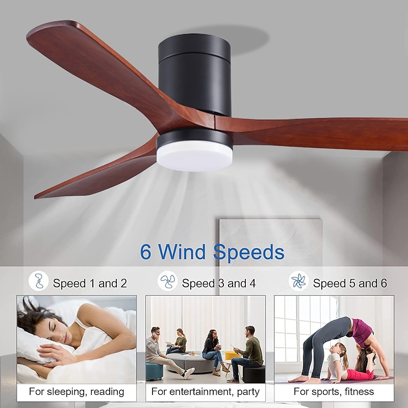 Ceiling Fan with Light Circle Design App & Remote Control Crystal 108cm Dimmable 6 Wind Speeds Modern Ceiling Fan for Bedroom, Living Room, Small Room 110-240V2