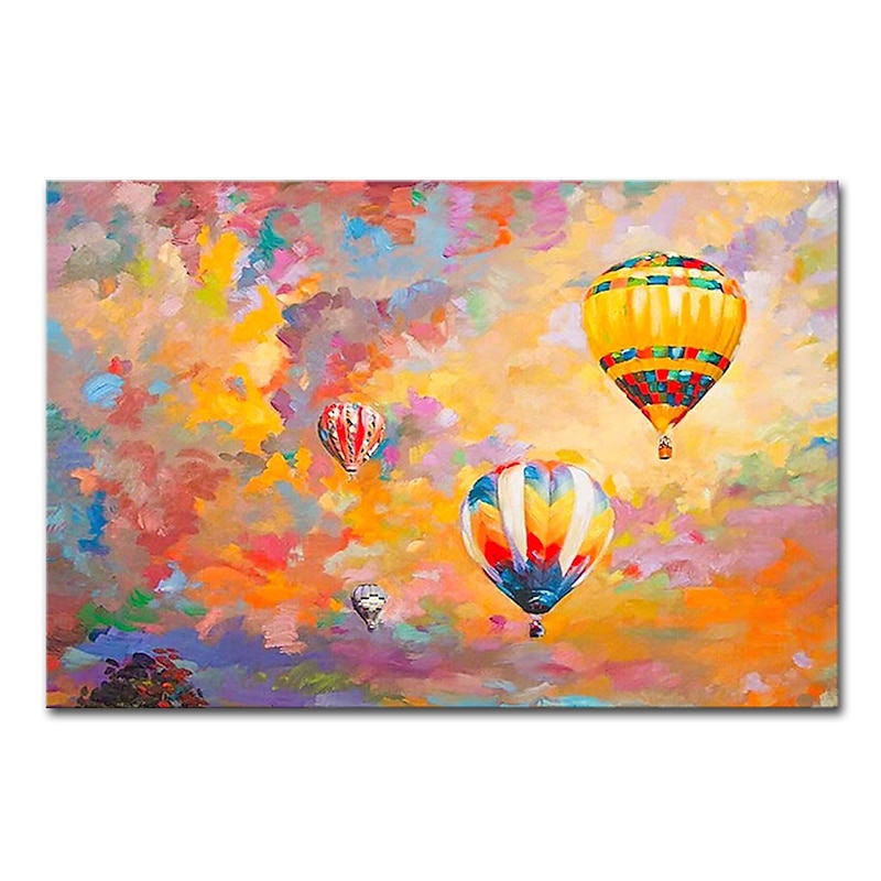 Mintura Handmade Hot Air Balloon Oil Paintings On Canvas Wall Art Decoration Modern Abstract Picture For Home Decor Rolled Frameless Unstretched Painting2