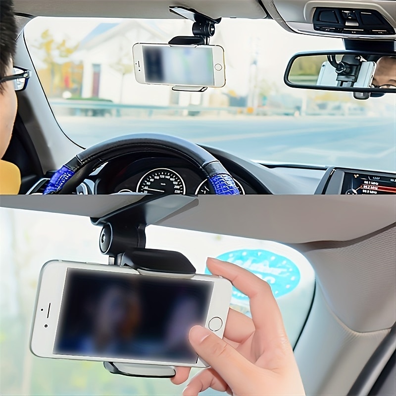 Sun Visor Phone Mount Car Phone Holder For Car Universal 360 Rotating Car Mount Support Clip Bracket Cradle Clip Compatible To Smartphones2