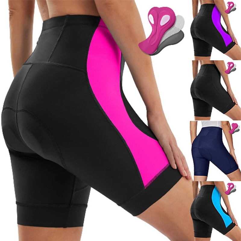 Women's Cycling Shorts Padded Cycling Underwear Bike Padded Shorts with Pockets 5D padded Bottoms Mountain Bike MTB Road Bike Cycling Breathable Sweat-wicking Sports Activewear