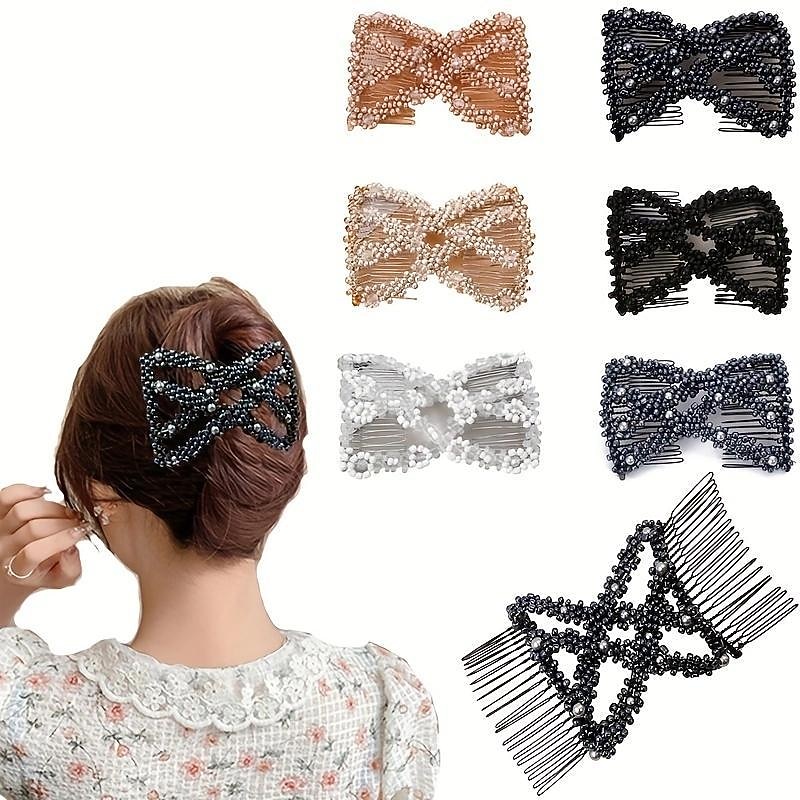 4PCS Elastic Hair Comb Insert Comb Versatile Hair Clip Female Fashion Headwear Hair Accessories For Women2