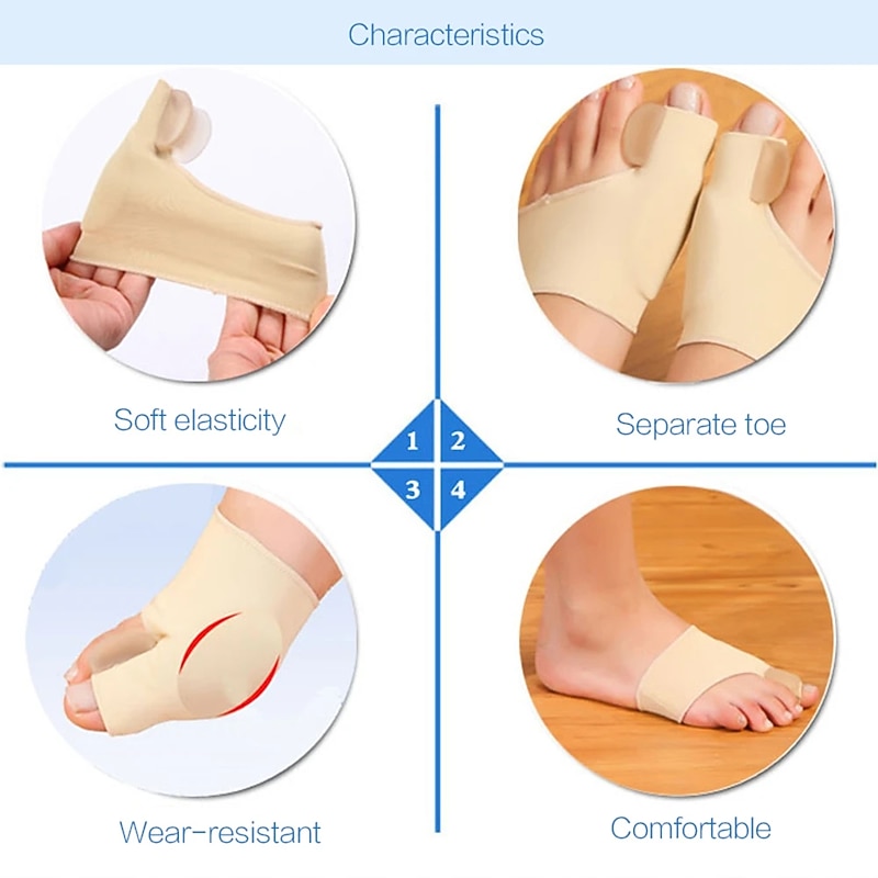 2Pcs/pair Toe Separator Hallux Valgus Bunion Corrector Hammer Toe Straightener Foot Pain Relief Orthopedic Pedicure Tools Foot Care3