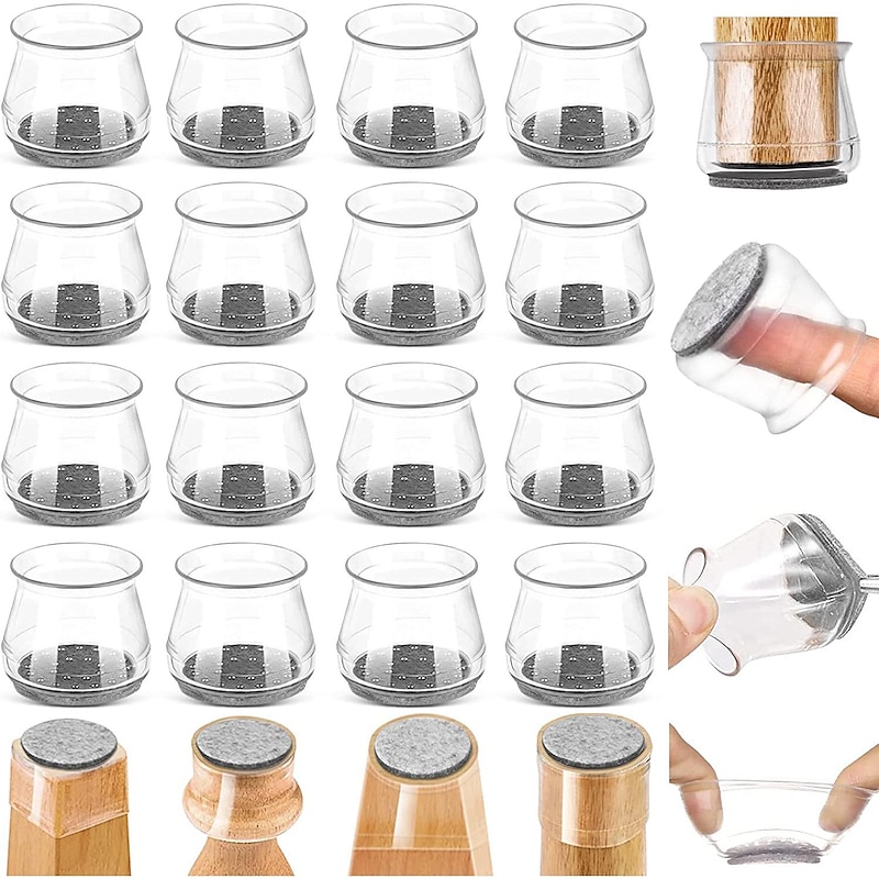 10 Pcs Chair Leg Floor Protectors Silicon Chair Leg Caps Free Moving Chair Leg Covers to Prevent Scratches and Noise
