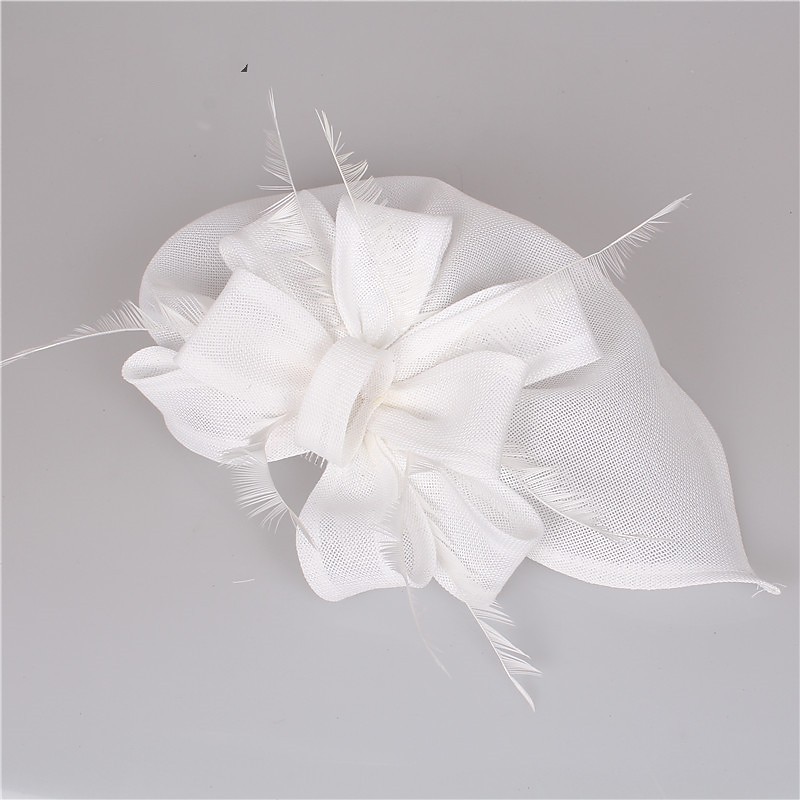 Fascinators Fabric Kentucky Derby Horse Race Elegant Retro With Feather Bowknot Headpiece Headwear4