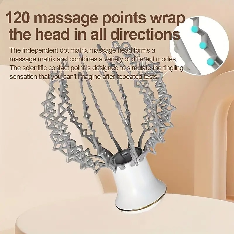 2023 New Octopus Head Massager Electric Head Massager With Claw Instrument Deep Relaxation Octopus Head Scratcher3