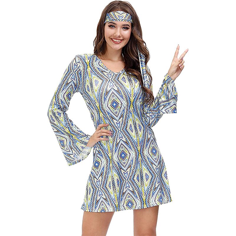 Retro Vintage 1970s Disco Dress Headwear Headwraps Flare Cuff Sleeve Hippie Fancy Dress Women's Masquerade Event / Party Pride Parade Pride Month Adults' Dress Headwear4