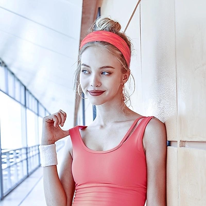 Mixed Color Sports Headband, Sporty Style Stretchy Anti-slip Sweat-absorbing Yoga Fitness Workout Hairband For Women4