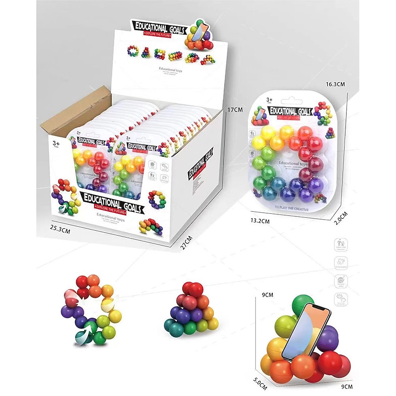 Unlock Your Brain Power Deformable Decompression Ball Puzzle - DIY Cube Ball for Stress Relief3