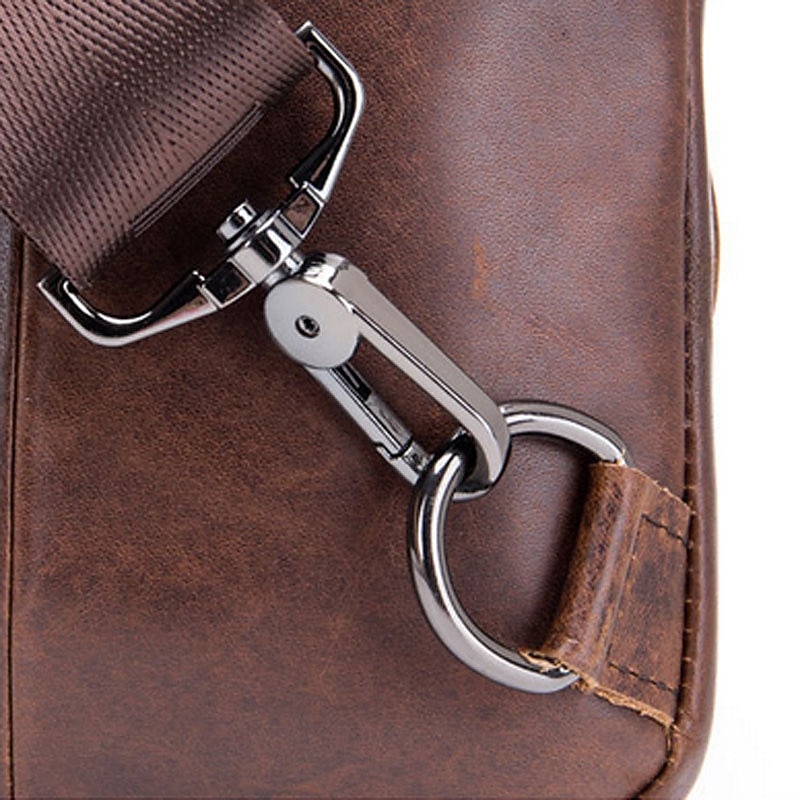 BULL CAPTAIN High Quality Men Genuine Leather Cowhide Vintage Chest Back Pack Travel fashion Cross Body Messenger Shoulder Bag 5