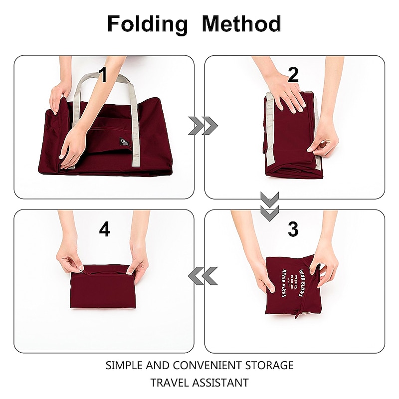 Foldable Travel Duffel Bag – Lightweight Waterproof Weekender Tote for Women & Men, Large Capacity Carry-On for Gym, Luggage & Outdoor Trips4