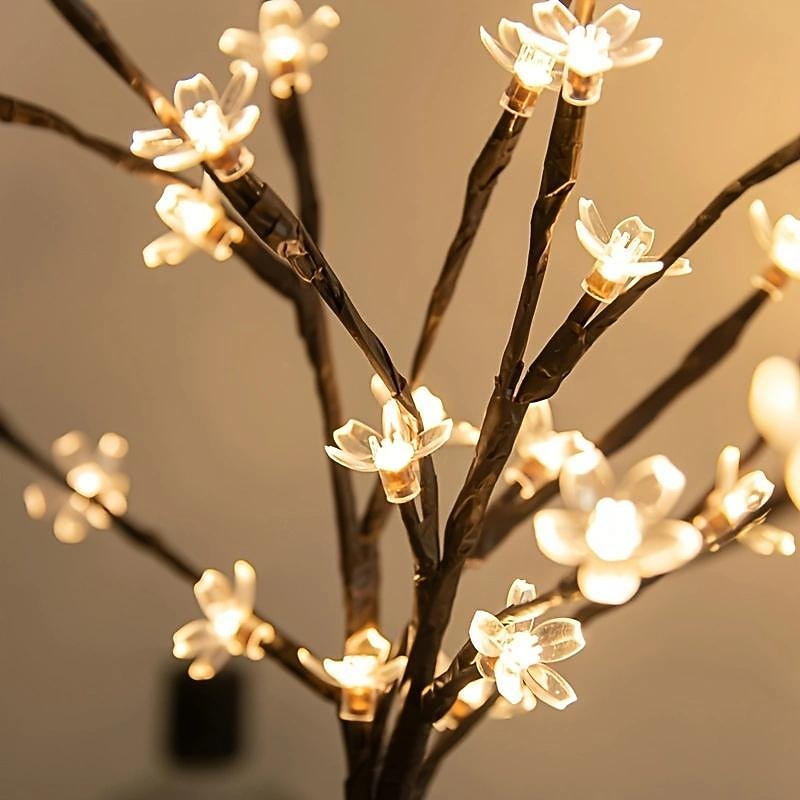Cherry Blossom Tree Landscape Lighting Home Garden Decoration Wedding Birthday Christmas Festival Party Indoor Outdoor Warm White