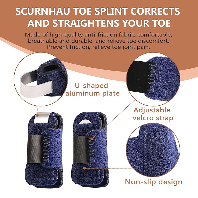 1PC Toe Splint, U-Shaped Toe Straightener, Hammer Toe Corrector for Women and Men, Toe Brace for Crooked Toe, Mallet Toe, Bent Toe, Claw Toe, Toe Wrap to Align and Support Broken Toe3
