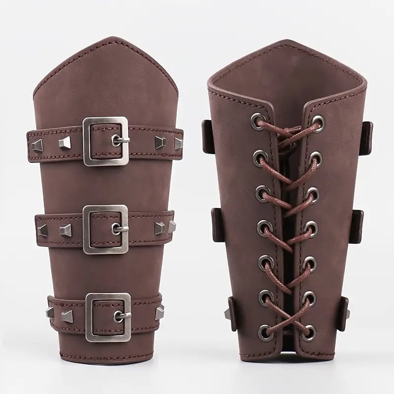 Armband Wide Archery Arm Guard Viking Bracer Gauntlet Wristband Bracelet Retro Vintage Medieval Renaissance 17th Century 1 Pair2