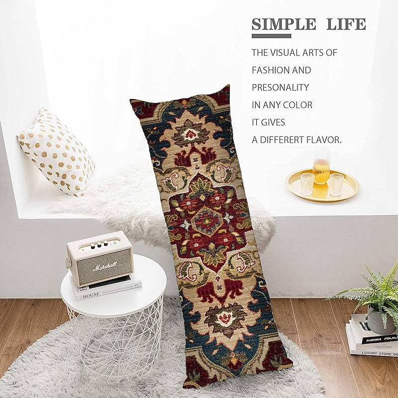 Boho Ethnic Body Pillow Cover Pillowcase only Cover No Insert for Bedroom Livingroom Home Decoration3