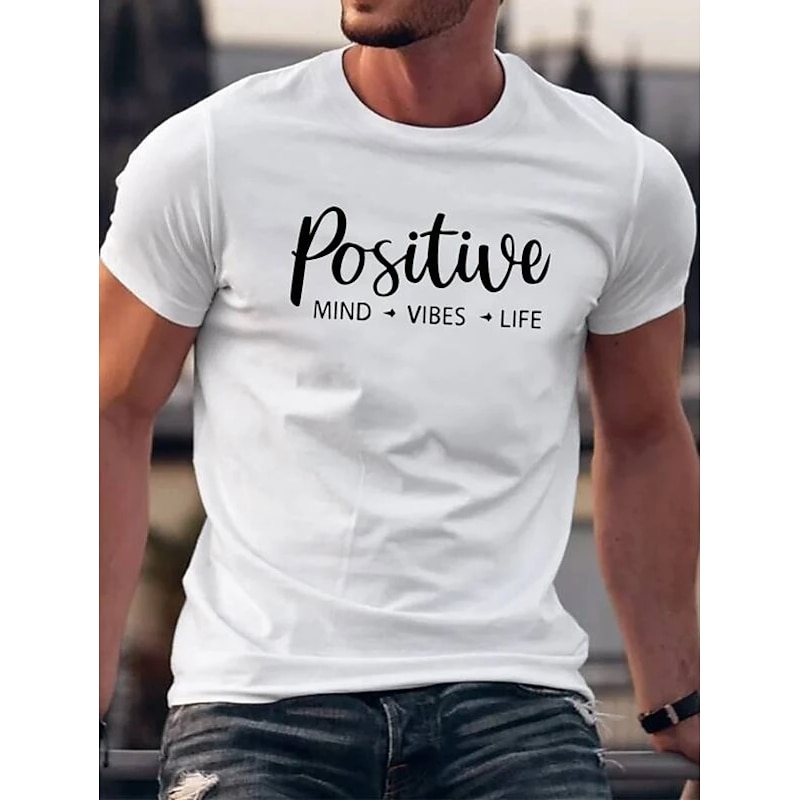 Men's Graphic Letter T Shirt Casual Style Classic Style Tee Top Short Sleeve T shirt Graphic Print Crew Neck Shirt Outdoor Daily Sports 1 2 3 Spring & Summer Clothing Apparel S M L XL 2XL 3XL