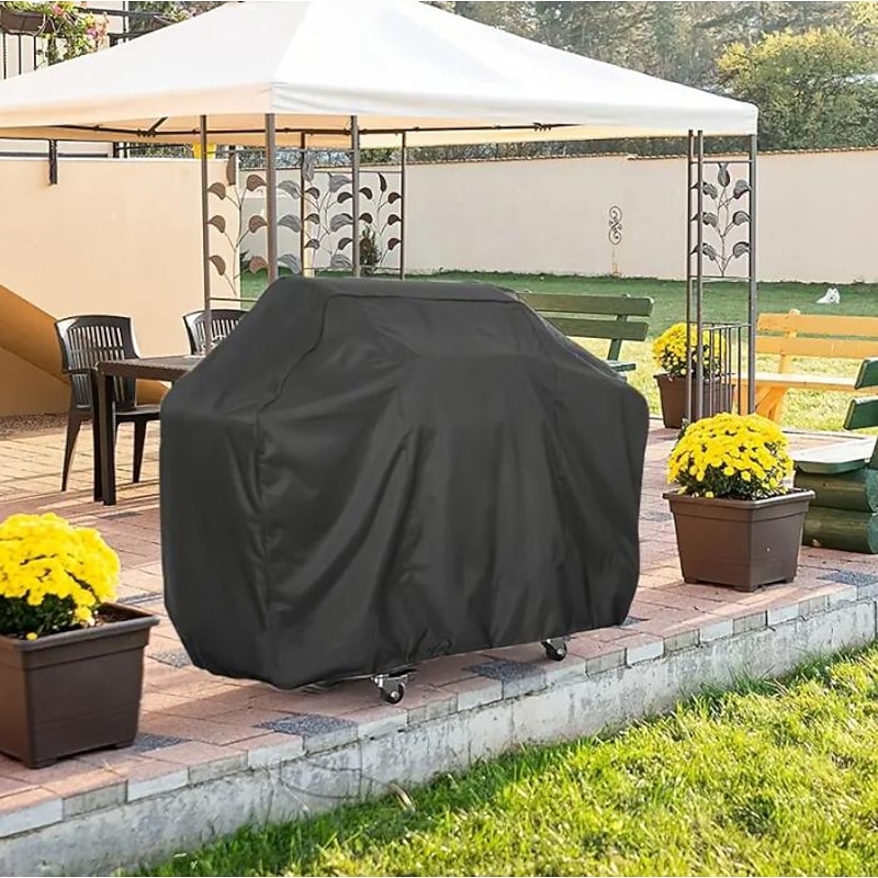 210D Oxford Cloth Barbecue Cover, Patio Furniture Set Covers, Waterproof Outdoor Grill Cover, Outdoor Cooking Tools & Accessories2