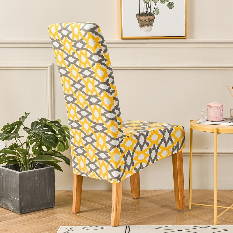 Stretch Dining Chair Covers XL/Oversized Removable Washable Soft Spandex High Back Large Chair Cover Slipcover for Dining Room Kitchen Hotel Table Banquet2