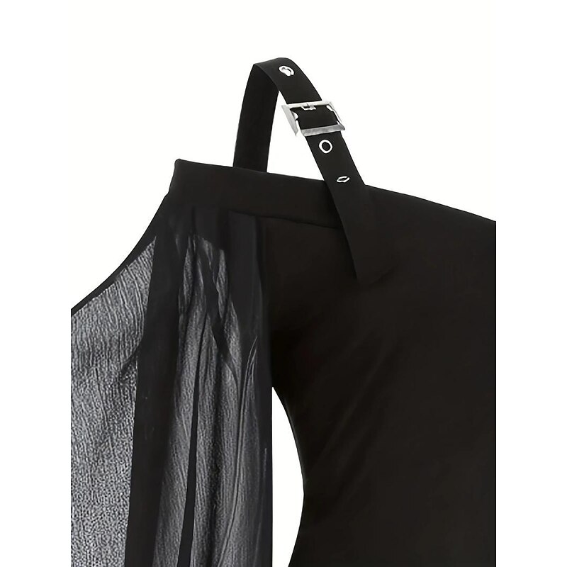 Ruffle Trim Cosplay Blouse Medieval Gothic Vintage Slim Contrast Lace Halloween Costume Women's Top4