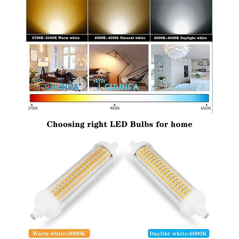 R7S 118mm LED Bulb 10W Ceramic Corn Lamp Double Ended J118 Linear LED Floodlight Bulb AC100V-265V Dimmable No Flicker3