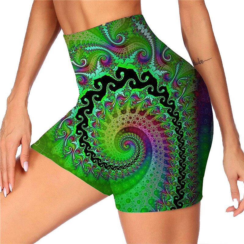 Women's Graphic Floral Botanical Cycling Shorts Bike Padded Shorts / Chamois Bottoms Mountain Bike MTB Road Bike Cycling Sports 3D Pad Quick Dry Moisture Wicking Breathable Violet Red Spandex4