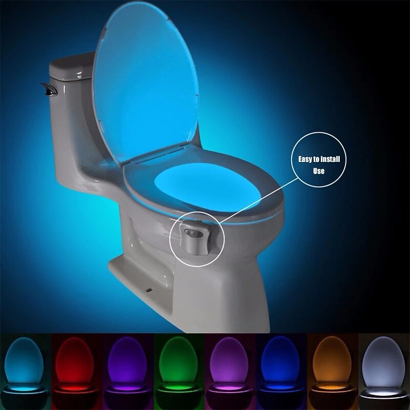 Smart PIR Motion Sensor Night Light Toilet Light Waterproof Toilet Seat For Toilet Bowl Backlight WC Lighting LED Luminaria Lamp3