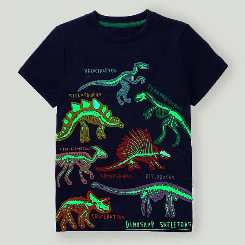 Toddler Boys T shirt Tee Animal Cartoon Short Sleeve Cotton Children Top School 3D Print Adorable Daily Summer Spring Shark 3-7 Years2