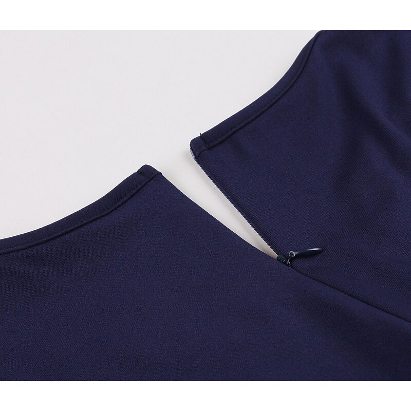 Retro Vintage 1950s Rockabilly A-Line Dress Swing Dress Flare Dress Solid Colored Fancy Dress Women's Girls' Valentine's Day Masquerade Vacation Casual Daily Bachelorette Party Adults' Dress3