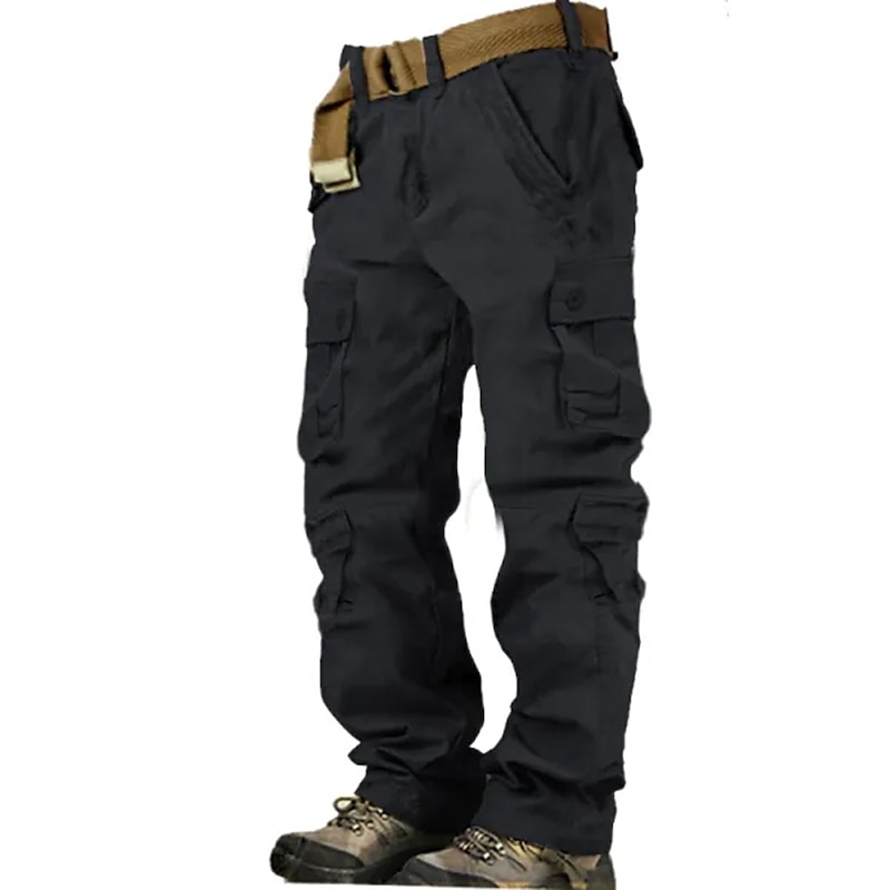 Men's Cargo Pants Cargo Trousers Hiking Pants 8 Pocket Plain Comfort Breathable Outdoor Daily Going out Fashion Casual Gray Green Camouflage Black3