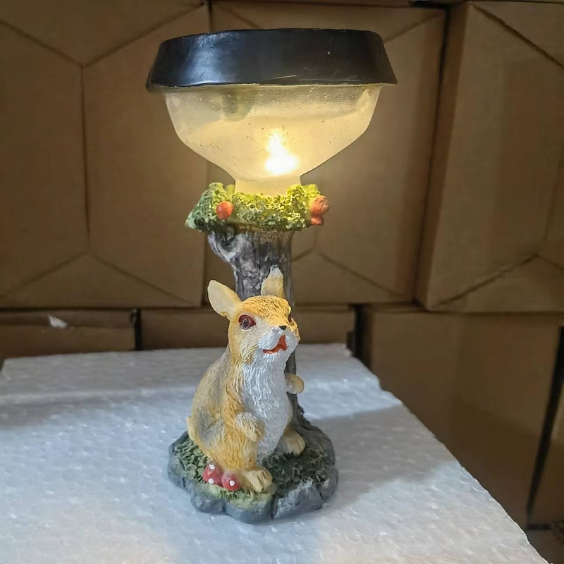 Solar Garden Ribbit Decor Ornaments Outdoor Solar Light Lawn Decorations Cute Animal Stake Patio Yard Statue Waterproof Gifts for Cat Lovers2