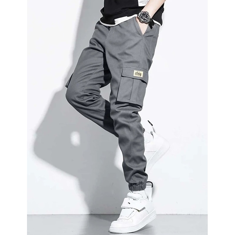 Men's Cargo Pants Cargo Trousers Flap Pocket Plain Comfort Breathable Outdoor Daily Going out Fashion Casual Black Army Green4