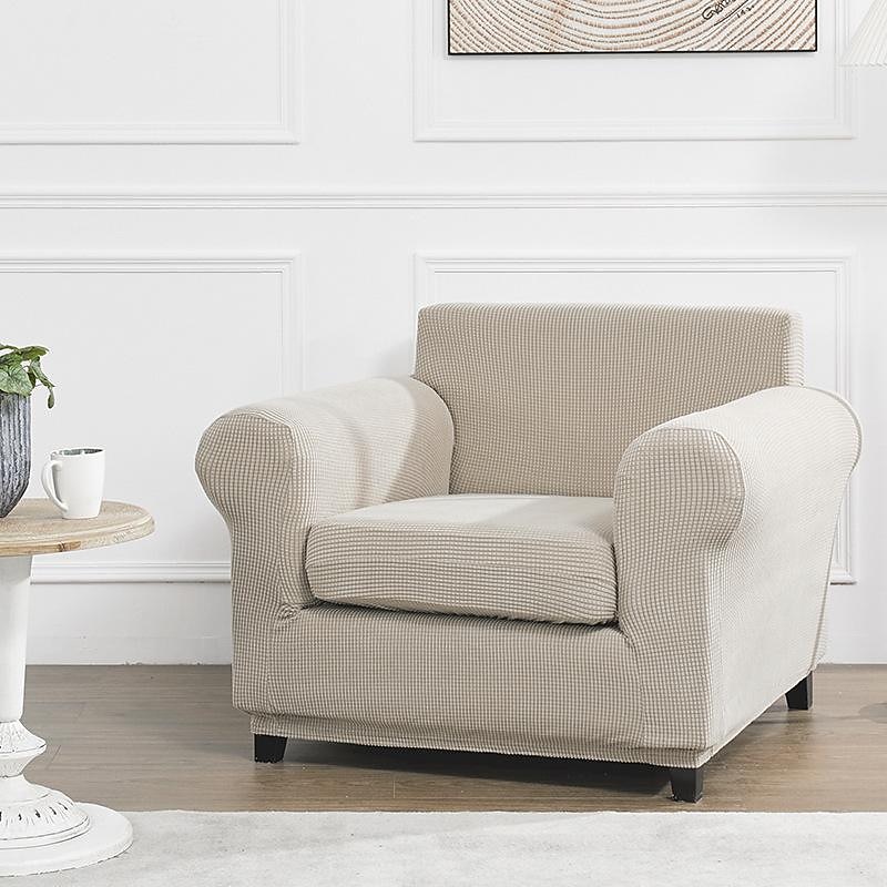 Stretch Single Sofa Cover For Dogs Pet, Armchair Slipcover 1 Seater Couch Furniture Protector with Elastic Bottom Washable Couch Furniture Protector