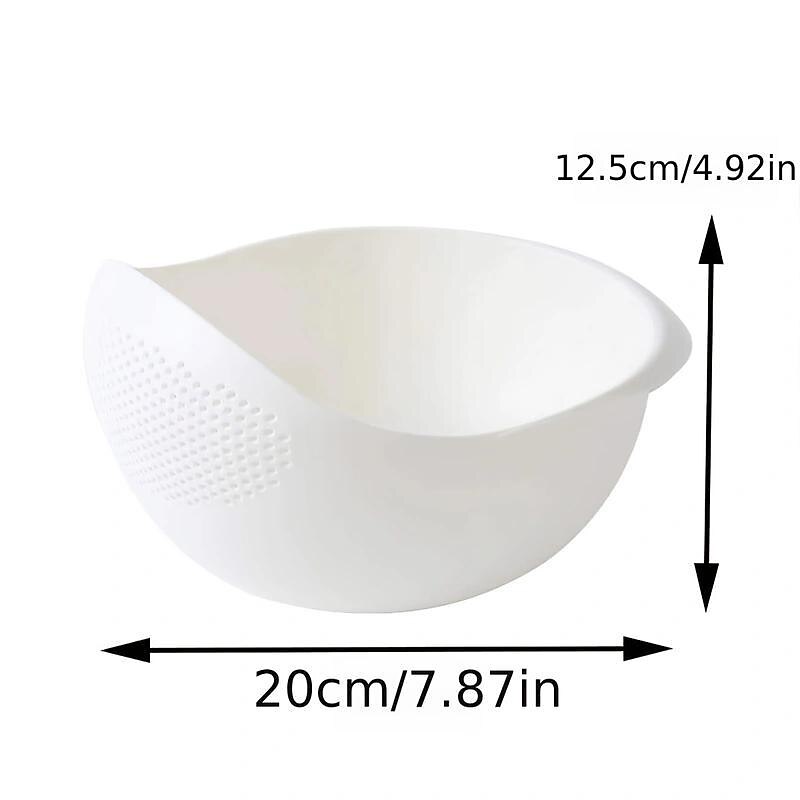 1pc Multi-Functional Kitchen Washing Basket Basin: Convenient Features for Washing Rice, Draining Water & More - Perfect for All Kitchen Uses!3