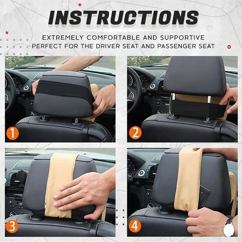 Car Headrest Car Memory Foam Neck Pillow4