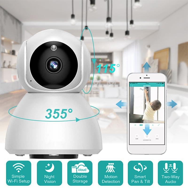 720P IP Security Camera Wireless CCTV Wifi Home Surveillance Camera Baby Monitor Support P2P Phone Remote Control IR-CUT Filter Infrared Night Vision Motion Detection Two-way Audio Network PTZ Camer2