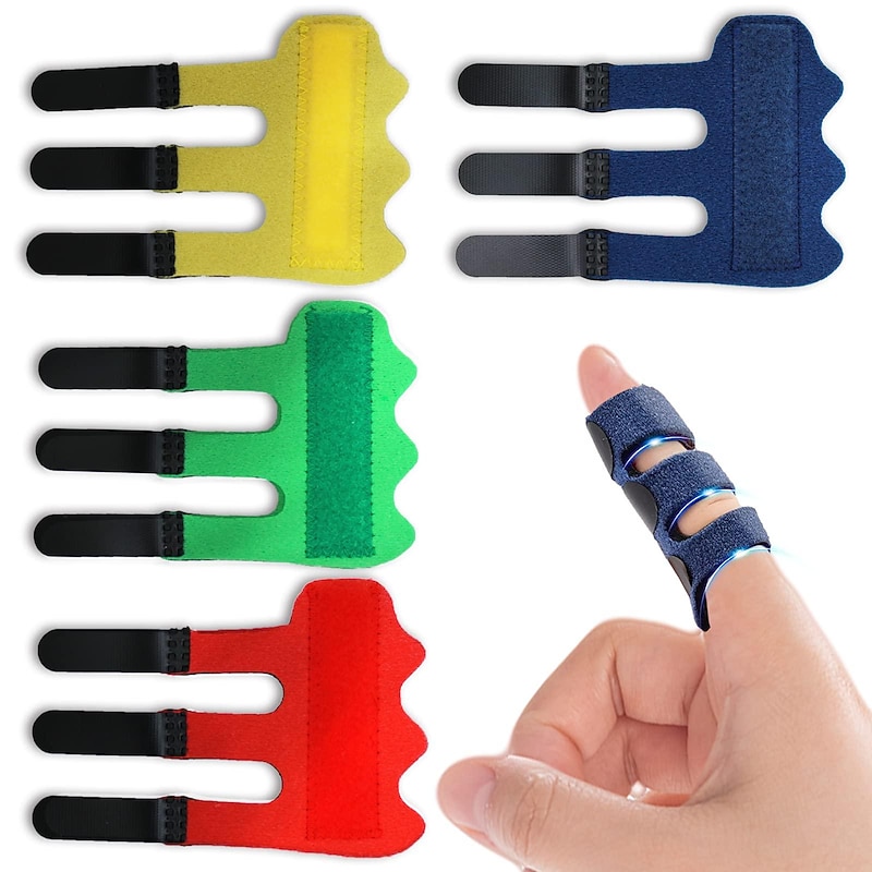 1PC Upgraded Trigger Finger Splint: Trigger Finger Brace Support with 3 Adjustable Fixing Belt, Finger Straightener for Middle/Ring/Index/Pinky/Thumb, Fits for Broken/Straightening/Arthritis