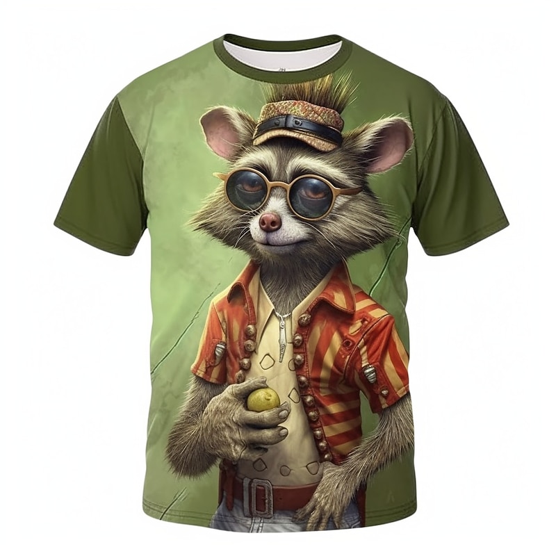 Men's Graphic T Shirt Tee Short Sleeve T shirt 3D Print Crew Neck Shirt Fashion Designer The Muppet Outdoor Casual Daily Black White Yellow Spring & Summer Clothing Apparel S M L XL 2XL 3XL3